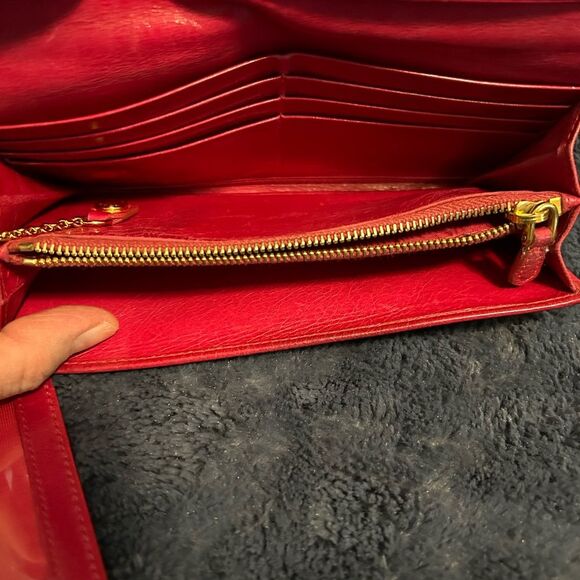 PRADA Pink Saffiano Leather COA Tare Quilted Wallet - Picture 9 of 13